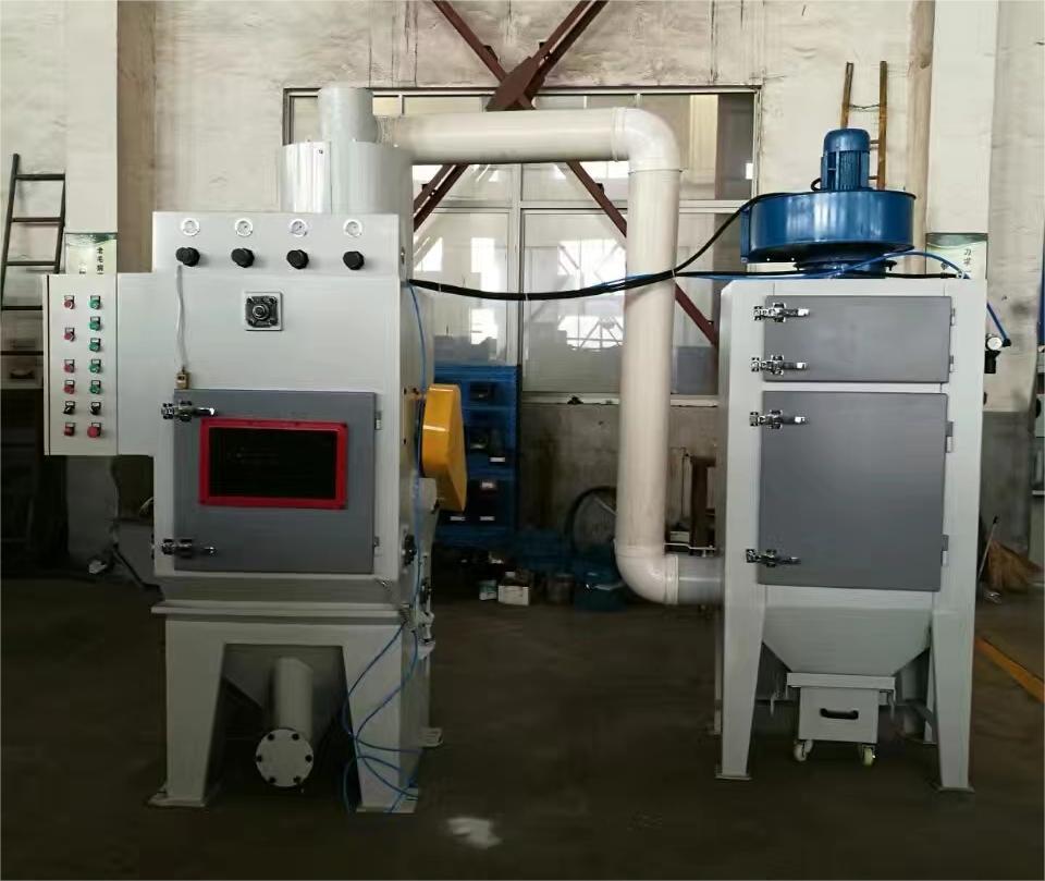 镇江中小型零件履带式自动喷砂机高效清洁省时省力