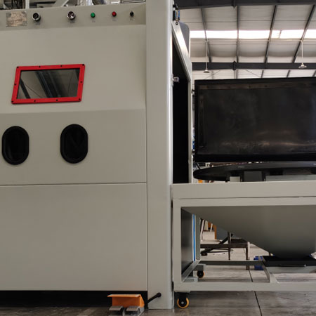 镇江无尘喷砂机半自动模具喷砂机